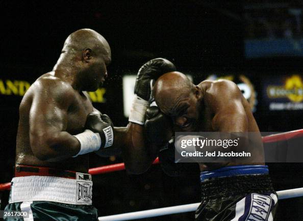 Holyfield Ripped Evander Holyfield is hit by James Toney in a heavyweight fight on ...