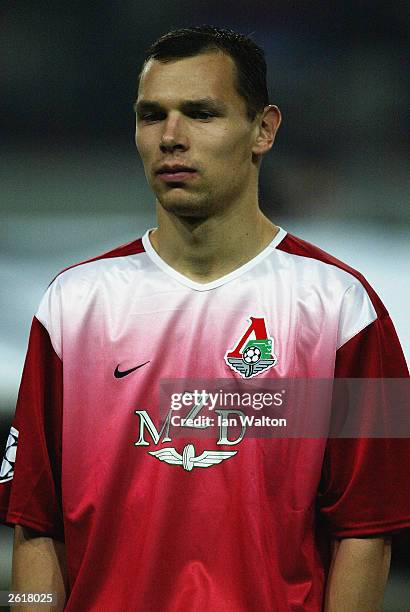 Portrait of Sergey Ignashevich of Lokomotiv Moscow prior to the UEFA Champions League match with Lokomotiv Moscow and Arsenal on September 30, 2003...