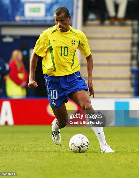 Rivaldo of Brazil running with the ball during the International friendly match between Brazil and Jamaica on October 12, 2003 at The Walkers Stadium...