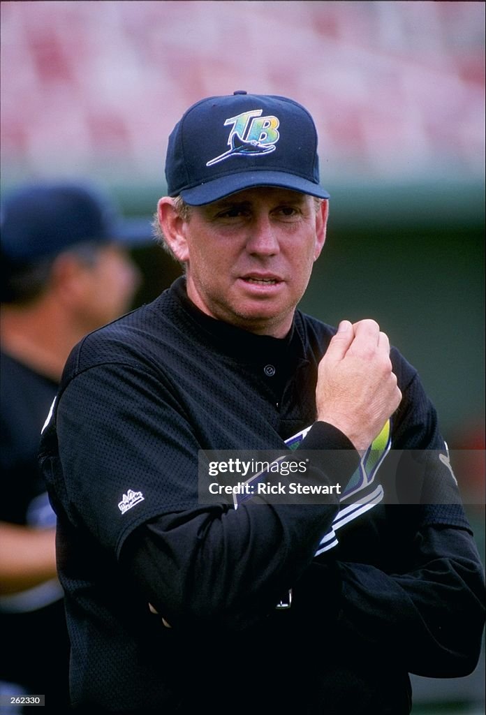Larry Rothschild Player Manager Larry Rothschild of the Tampa Bay Devil Rays looks on during ...