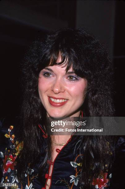 Headshot of American rock singer Ann Wilson of the group Heart, circa 1977.