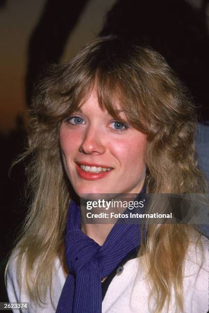 Headshot of American rock guitarist Nancy Wilson of the band Heart, circa 1977.