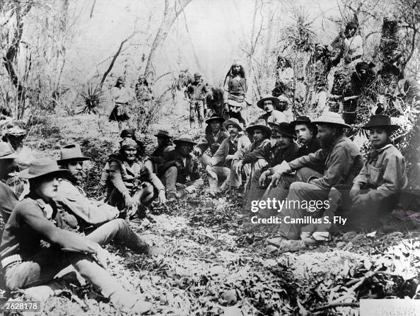 Col. George Crook General George Crook, third from right holds council with Apache ...