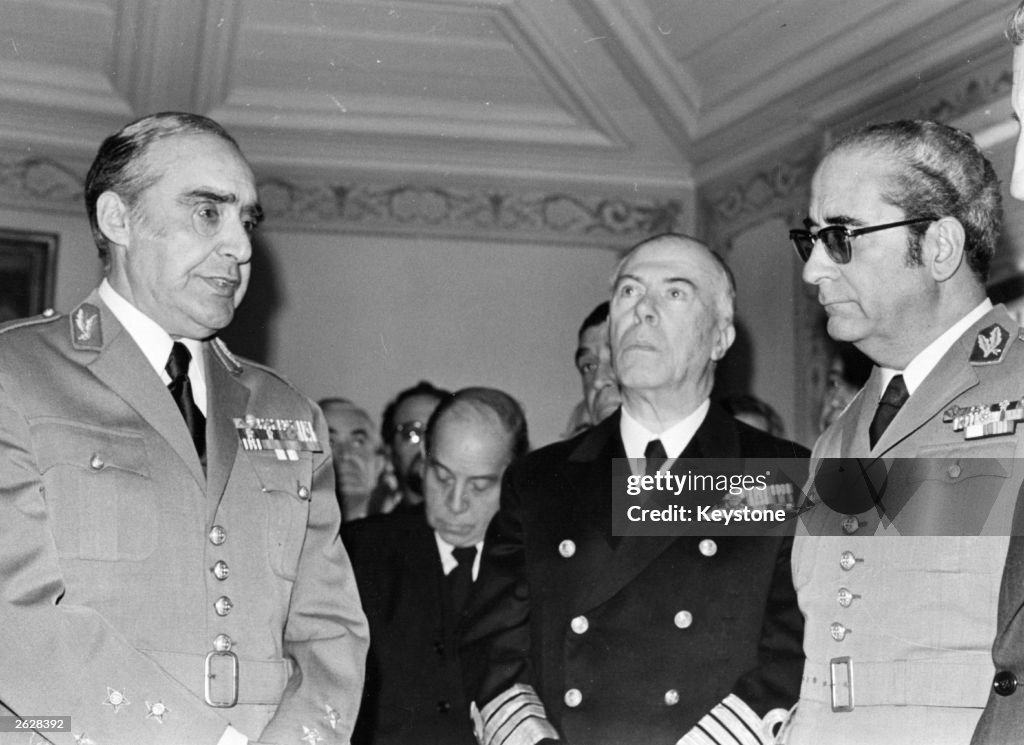General Antonio de Spinola with Costa Gomes , leaders of the coup in
