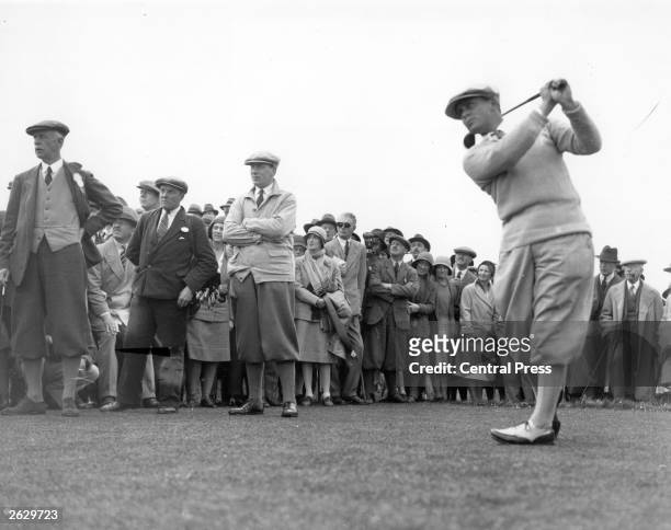 Bobby Jones , champion American golfer who won the British Open three times and the US Open four times , in action during a match. Original...