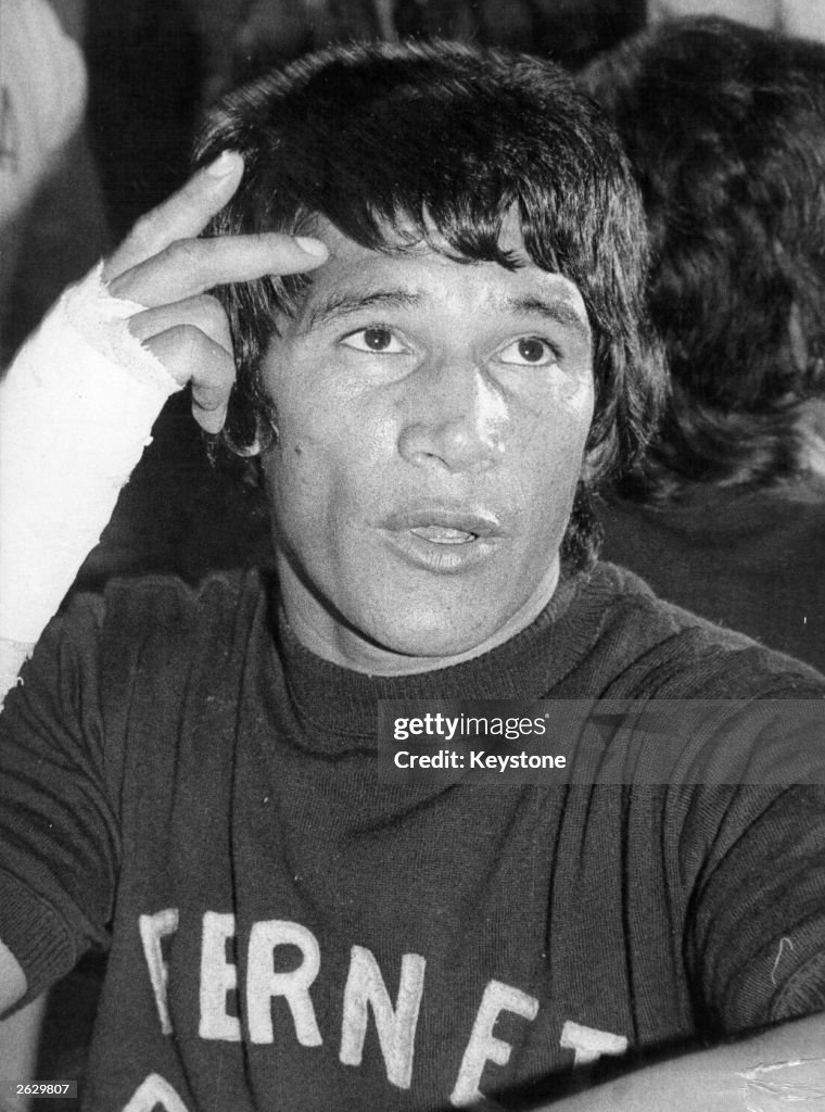 Carlos Monzon, the world boxing champion seen at Madison Square... News ...
