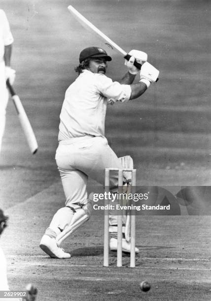 Australian cricketer Rod Marsh in action at the crease. Original Publication: People Disc - HU0364