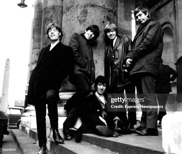 The British rock group The Rolling Stones outside St George's church, Hanover Square, London. Original Publication: People Disc - HW0626