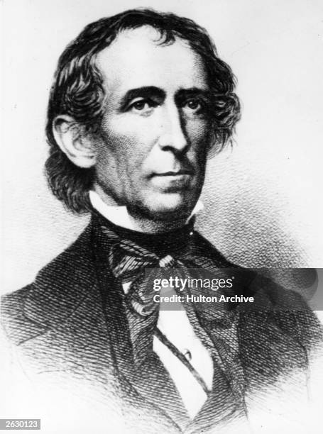 John Tyler , the 10th President of the United States who on the death of President William Henry Harrison set the precedent for Vice Presidents to...