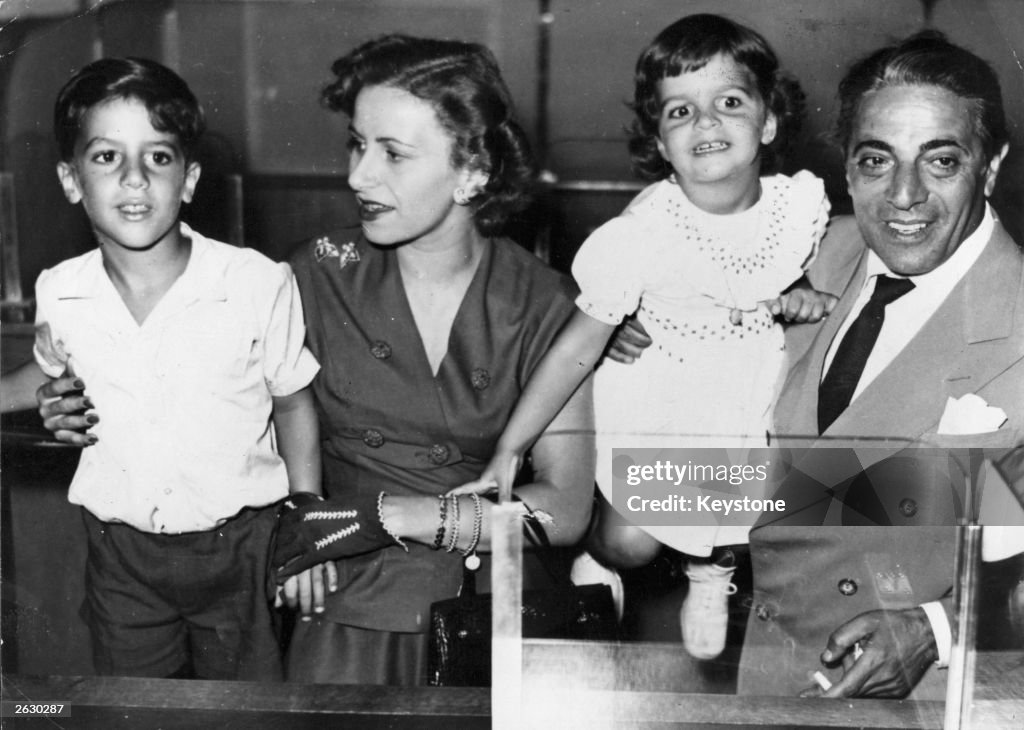 The Greek shipping magnate, Aristotle Onassis with his first wife The Greek shipping magnate, Aristotle Onassis with his first wife