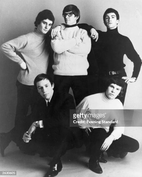 British pop group The Zombies, including vocalist Colin Blunstone, organist Rod Argent and guitarist Chris White.