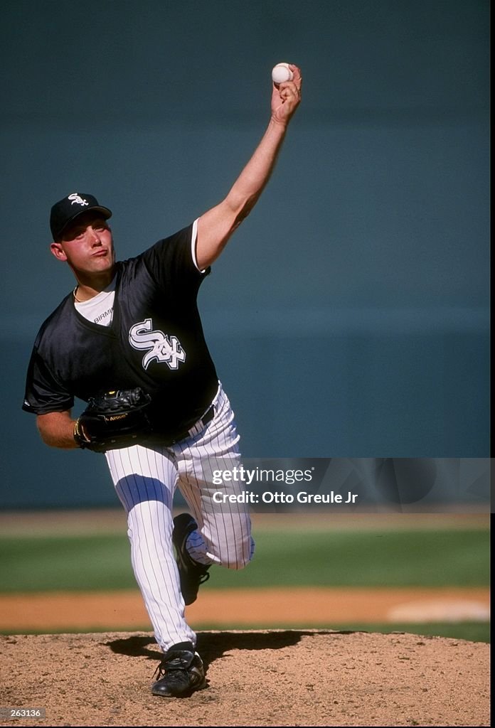 Todd Rizzi Pitcher Todd Rizzo of the Chicago White Sox in action during a spring ...