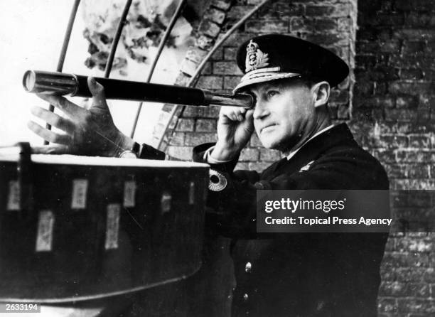 British Vice Admiral Sir Bertram Ramsay in Dover. Original Publication: People Disc - HK0252