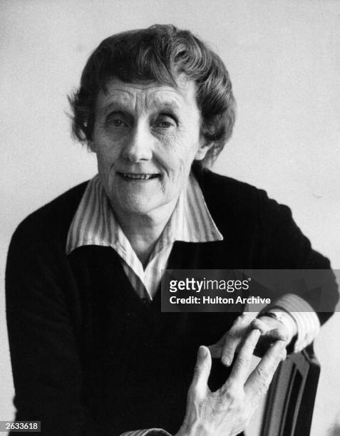 Swedish children's novelist Astrid Lindgren prior to receiving 'The Bookseller Peace Prize', the most coveted literary prize in Germany.