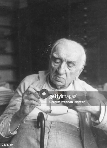 Louis Lumiere , French pioneer in cinematography.