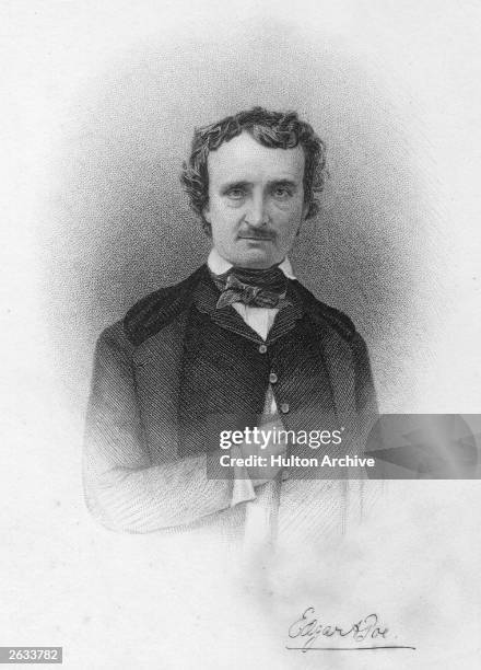 Edgar Allan Poe , American author, poet and short story writer.