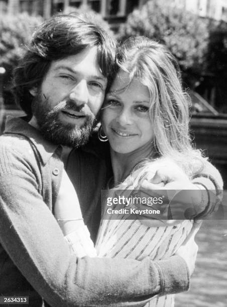 Lindsay Wagner the American film actress with her husband Michael Brandon, the actor prior to the current situation where he is suing her for half...