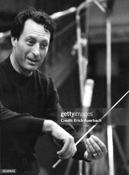 Italian conductor Carlo Maria Giulini, principal conductor at La Scala. Original Publication: People Disc - HM0583