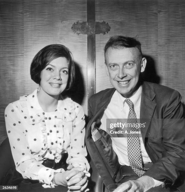 American biologist James Dewey Watson with his wife, Elizabeth Watson.