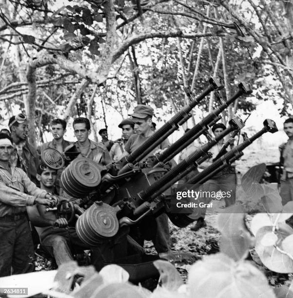 Castro's troops at Playa de Citron after successfully repelling the US-backed invasion of the Bay of Pigs.