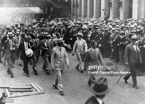 The American amateur golfer Bobby Jones receives a great reception in New York City after winning the British Open Golf Championship. Original...