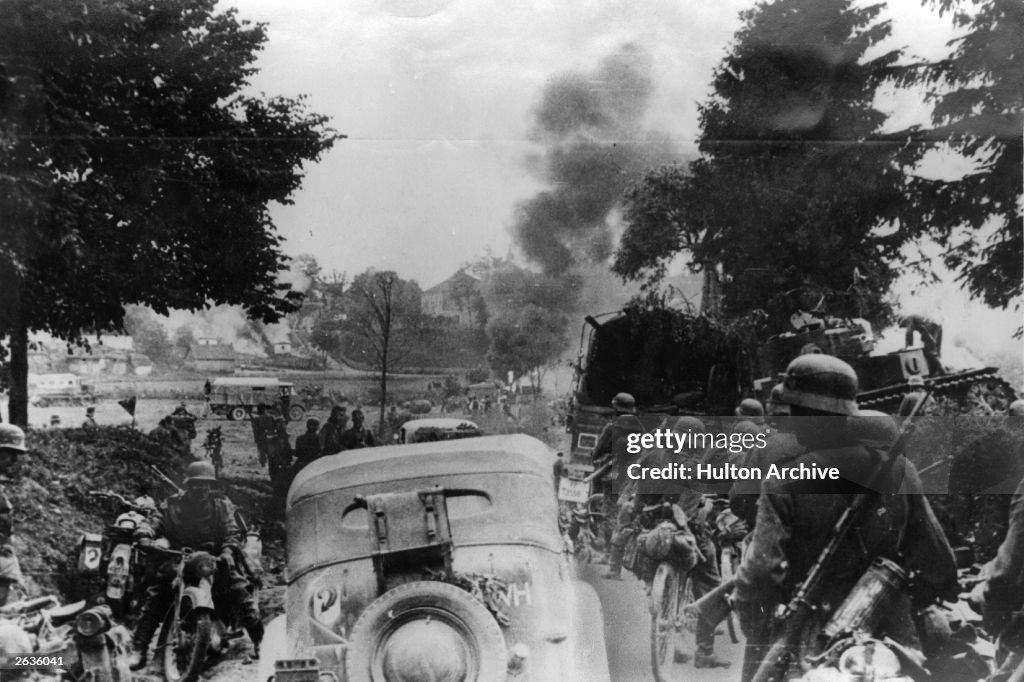 German In Ukraine Motorised infantry of the German armed forces advancing into the ...