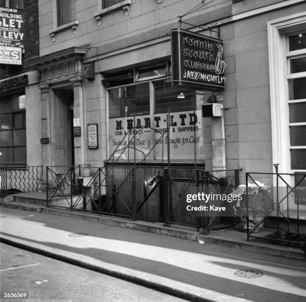 Ronnie Scott's famous jazz club and bar in Gerrard Street, Soho, London.