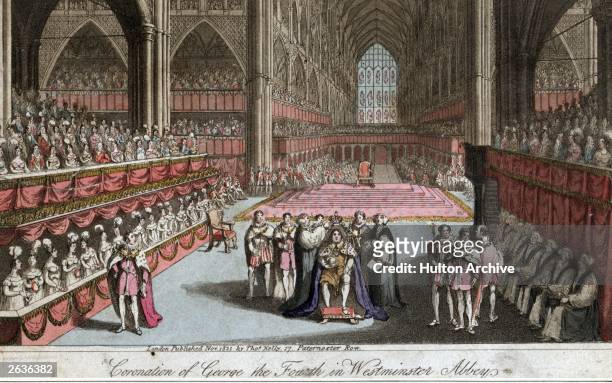 The coronation of George IV , in Westminster Abbey.