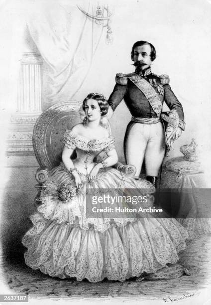Emperor Napoleon III and Empress Eugenie of France.