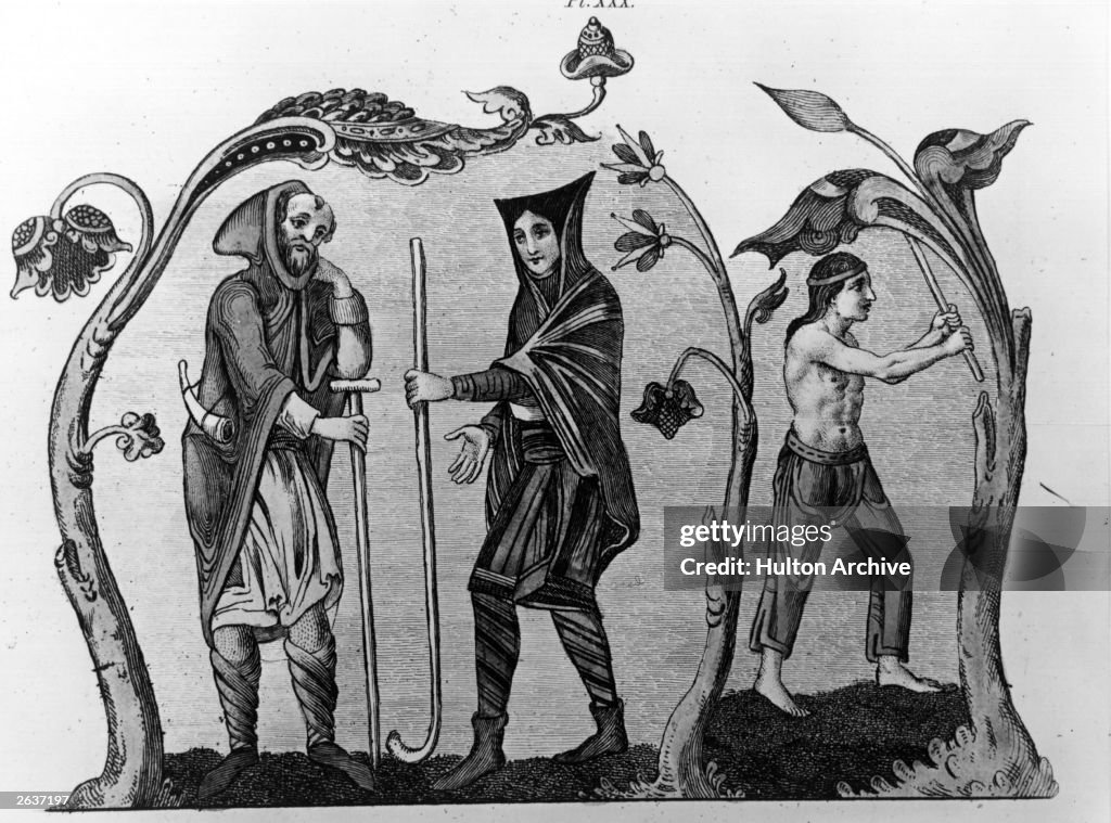 Norman rustic people, circa 1100. Original Artwork: From Strutts News ...