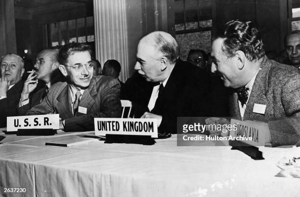 English economist John Maynard Keynes, , 1st Baron Keynes , attends the United Nations International Monetary and Financial Conference at the Mount...