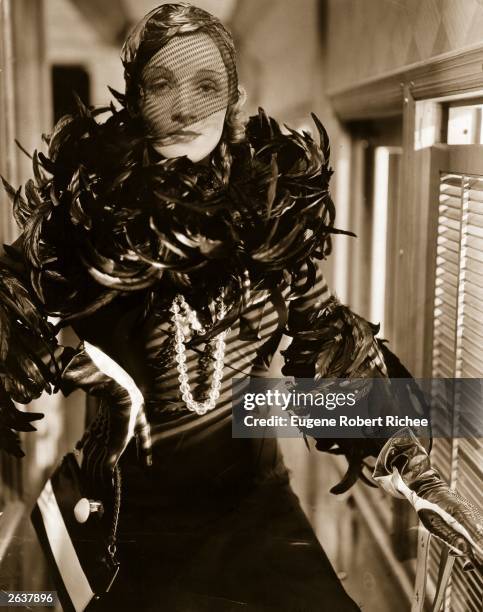 German actress Marlene Dietrich stars in the film 'Shanghai Express', directed by Josef Von Sternberg for Paramount.