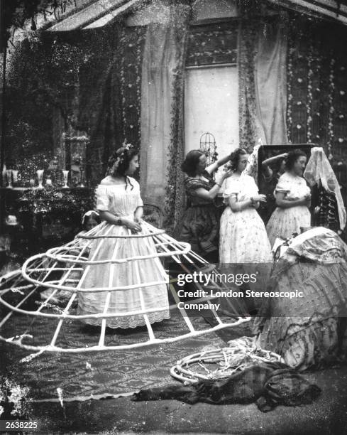 The hoops used to support the crinoline dress during Victorian times.