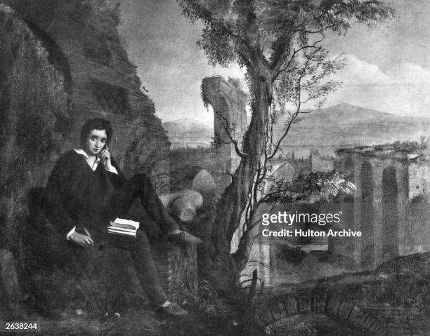 Painting of the poet Percy Bysshe Shelley , in Rome, by Joseph Severn.
