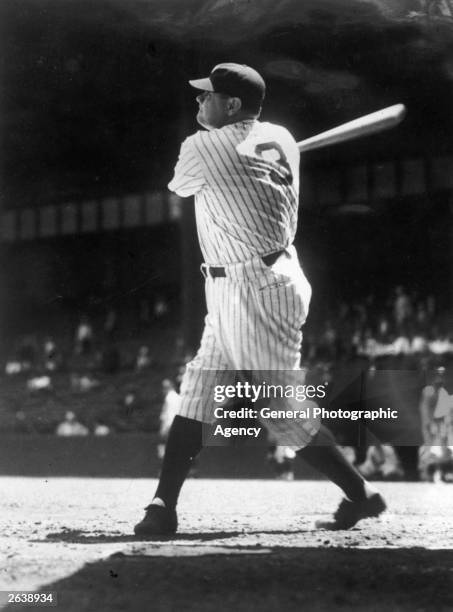 Baseball player 'Babe' Ruth , during a match. Original Publication: People Disc - HK0045