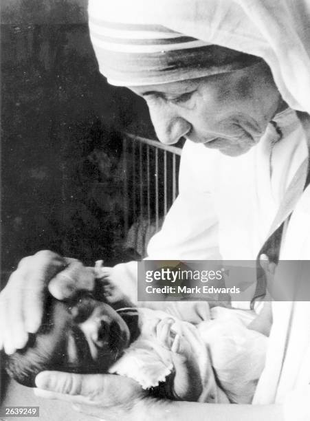 Roman Catholic nun Mother Teresa , who has spent 40 years working with the sick, the destitute and the dying. She is working in a Catholic-sponsored...
