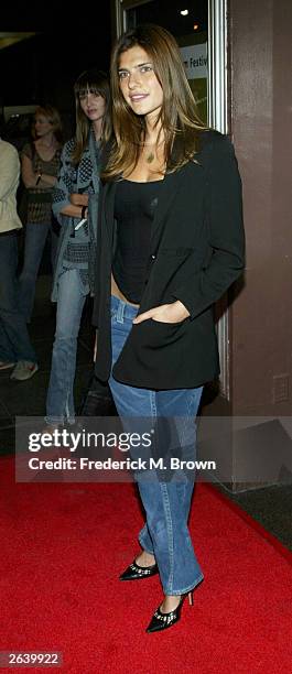 Actor Lake Bell attends the screening of the film "The Party's Over" at the Laemmle Fairfax Theater on October 23, 2003 in Los Angeles, California.