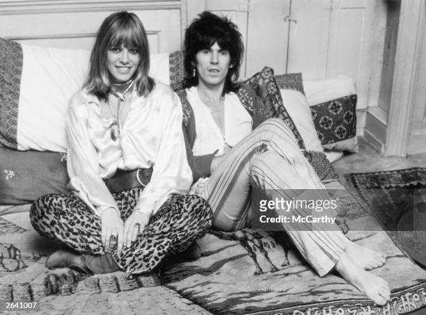 Rolling Stone Keith Richards and his girlfriend Anita Pallenberg, 9th December 1969.