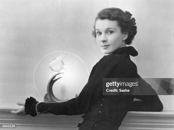 English actress Vivien Leigh at her home at 6 Little Stanhope Street in Mayfair, London, where she lived with her first husband, Herbert Leigh...