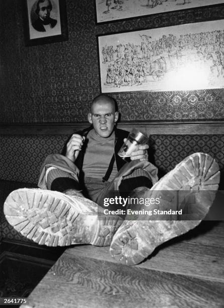 Skin Head Rapper A young posing Skinhead inside a pub, 1978. News Photo - Getty Images
