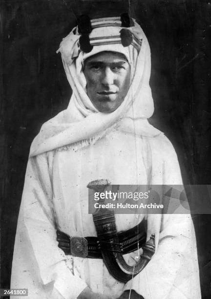 British soldier, adventurer and author Thomas Edward Lawrence known as Lawrence Of Arabia. He joined the Arab revolt against the Ottoman Empire...