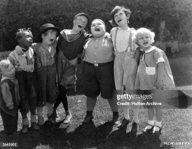 The child stars of the 'Our Gang' film series, otherwise known as the 'Little Rascals.' The films were originally produced by Hal Roach but he sold...