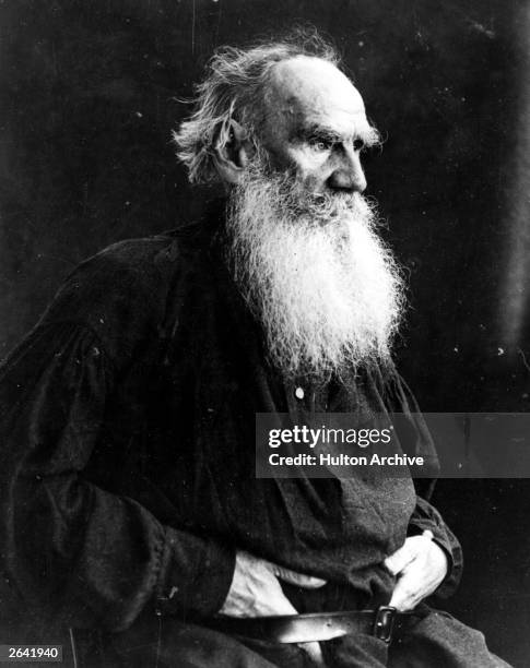 Count Leo Nikolayevich Tolstoy, , Russian writer.