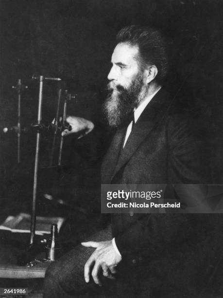 German physicist Wilhelm Conrad Roentgen , who in 1895 discovered the electromagnetic rays which he called X-rays.