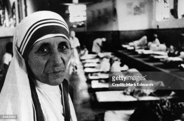 Charity worker Mother Teresa , seen in her hospital around the time she was awarded the Templeton Prize for Progress.