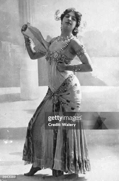 The infamous Dutch spy Mata Hari, real name Margarete Geertruida Zelle who was born in Leeuwarden and became a dancer in France is performing the...