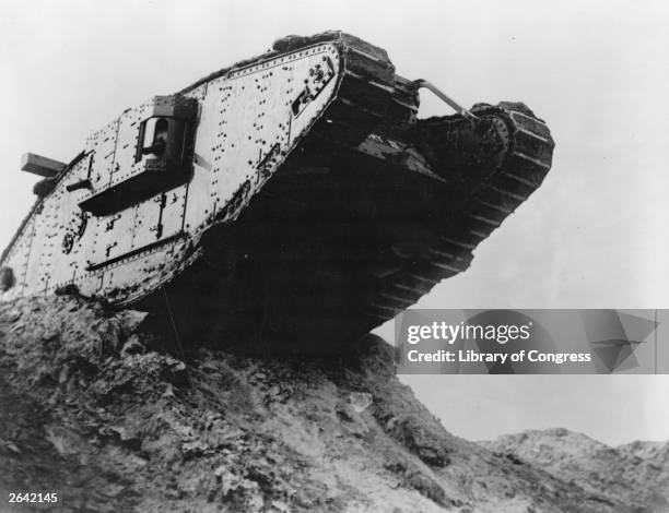 British tank advances on the Western Front.