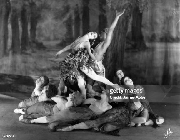 Russian ballerina Anna Pavlova performing in 'Autumn Leaves', one of a number of works she choreographed. Original Publication: People Disc - HP0251