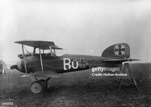 German Albatross D1 scout bi-plane used by The Red Baron's 'Flying Circus', captured by the British.