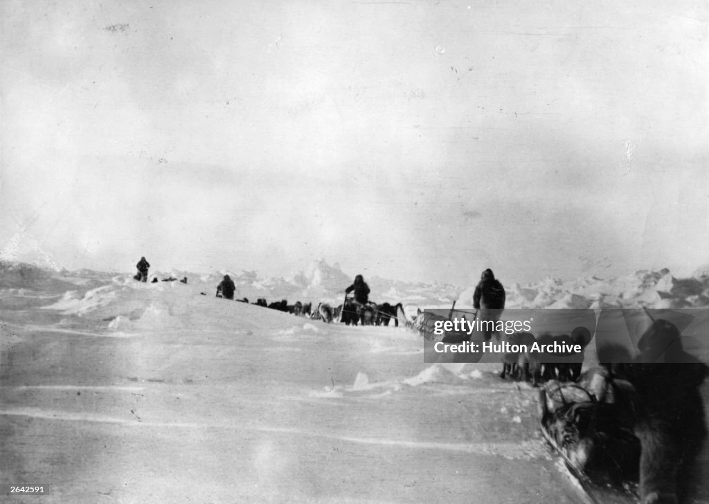 Perary Robert Edwin Peary American naval commander and explorer with members ...